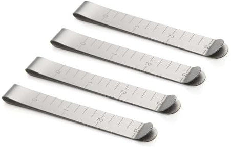 YICBOR 20 PCS Sewing Clips, Stainless Steel Hemming Clips, 3 inch Metal Sewing Measurement Ruler, Sewing Clips for Fabric and Quilting #HC-101