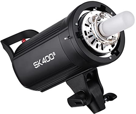 GODOX SK400II Compact 400Ws Studio Flash Strobe Light Built-in 2.4G Système X sans Fil GN65 5600K avec 150W Lampe de modélisation pour Commerce électronique Portrait Photographie