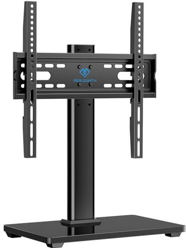 PERLESMITH Universal TV Stand Legs for 32-60 inch TVs, Table Top TV Stand up to 88 lbs, Height Adjustable Television TV Mount, Universal TV Base for Livingroom & Bedroom, VESA 400x400mm PSTVS04-N1
