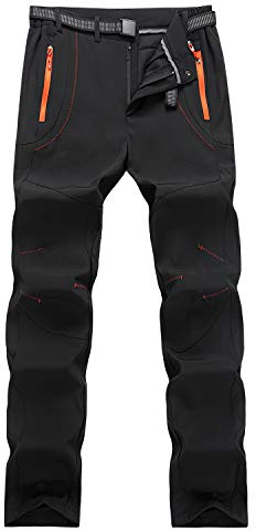 Freiesoldaten pour des Hommes Extérieur Pantalons de Randonnée Poids Léger Résistant à l'eau en Marchant Chasse avec Ceinture