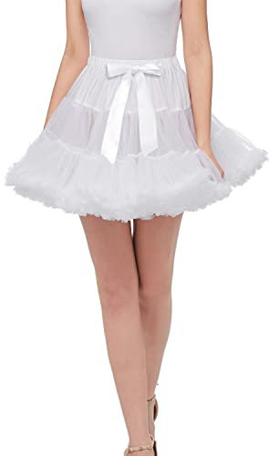 Aprildress Bauschiger Petticoat Unterrock Rock für Cosplay Kostüm Kleid für Frauen DE-PPT625