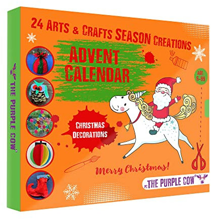 2025 Christmas Countdown Advent Calendar. Beautiful DIY Arts & Crafts Ornaments & Decorations Handmade by your kids. 24 days, all the season decorations for the Christmas Tree and Table.
