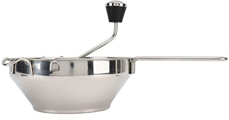 Manual Food Mill, Ergonomic Food Mill Stainless Steel Milling Handle Stainless Steel Bowl Rotary Food Mill for Tomato Sauce Applesauce Mashed Potatoes Baby Food