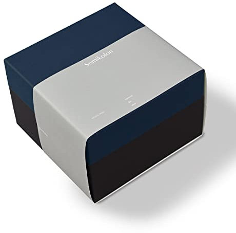 Semikolon 368772 Aufbewahrungsbox Natural Affair S – 11,9 x 11,9 x 8,2 cm – Geschenkbox – Design Midnight blau-schwarz