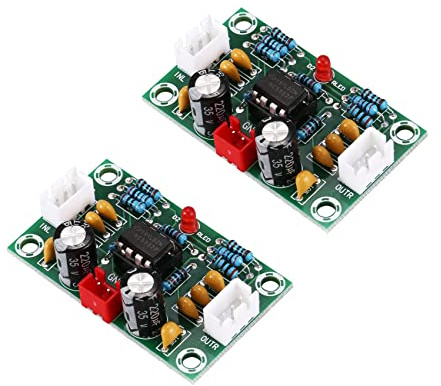 Zunedhys 2 x Mini Preamp Op Amp Module Föärkare Dual Channel NE5532 Förföärkare tonkort 5 bred spänning 12-30 V