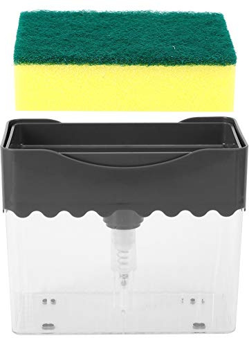 UPQRSG Detergent Dispenser, Washing Up Liquid Dispenser with Dishwasher Sponge Accessories, Automatic Detergent Dispenser, Sink Worktop Organiser