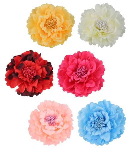 6 Piezas Pinza Pelo de Flor, Accesorios para Cabello, Broche Adorno de Cabeza para Mujeres y Niñas, Clips para Fiestas, Bodas, Vacaciones