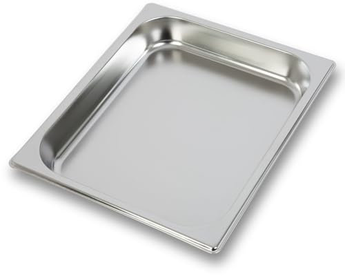 vertes Recipiente GN 1/2 Gastro Norm Gastronorm (Acero inoxidable, 40 mm de profundidad, higiénico, inoxidable, resistente a los arañazos, resistente a temperaturas de -40° a +300°C, para baño maría)