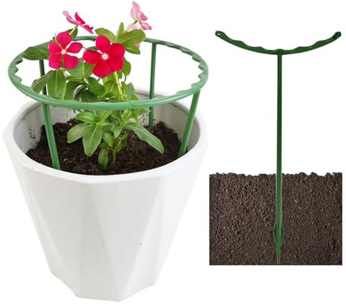 Pflanzenstütze Kunststoff Halbrunde Pflanzenhalter Pflanzen Stützring Garten Pflanzenringe Staudenhalter Pflanzen Halterung Blumenhalter Rankhilfe Gartenstütze für Pflanze, Blumen, Gemüse (25cm, 10PC)