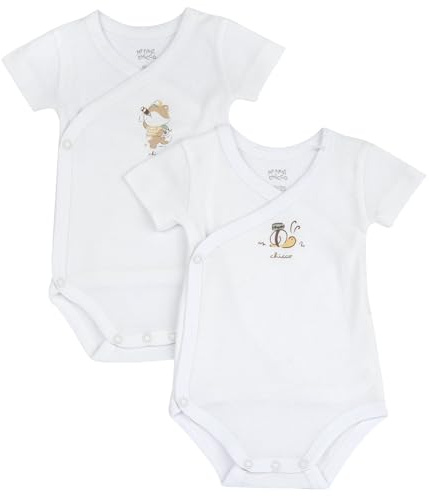 Chicco Bebé-Niños Set de 2 Bodies con Mangas Cortas con una Cómoda Apertura en el Hombro 261