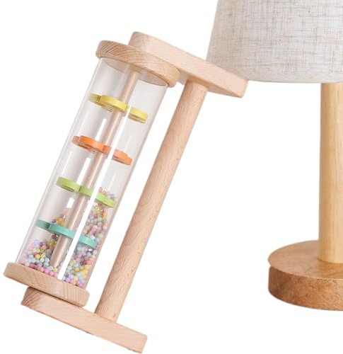 Bâton de pluie pour bébé, instrument musical éducatif avec sons apaisants, jouet sensoriel orienté croissance pour bébé, idéal pour la crèche, la maison et les jeux en plein air, 18 x 6 x 8 cm