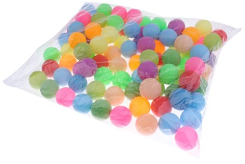 KBOLAE Lot de 100 balles de ping-pong colorées pour chat