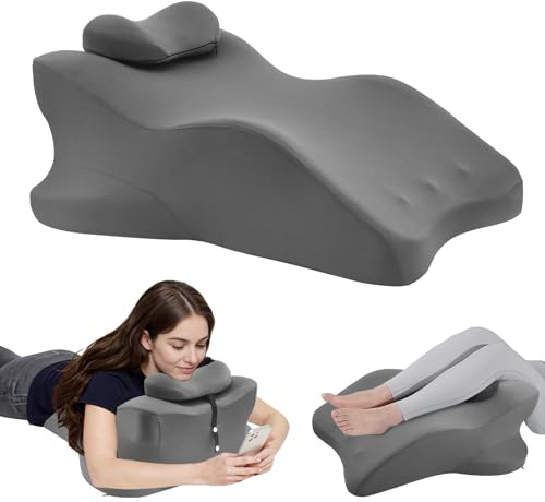 Nastopee 4 In 1 Cuscino Per Gambe,Memory Foam,Design Ergonomico,Circolazione Sanguigna Migliorata,Cuscino Gambe Circolazione Per Piedi,Schiena,Divano,Letto (grigio)