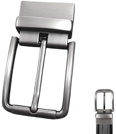 Mistillion 1 3/8 (35mm) Reversible Belt Buckle, Replacement Belt Buckles for Men, Classic Men's Belt Buckle, Mens Belt Replacement Buckles for Business Need No Tool