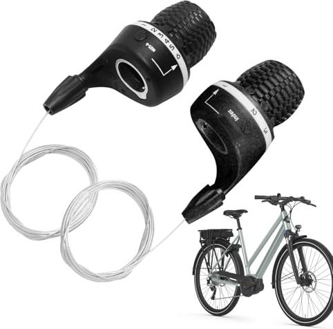 Generisk cykelväxelspak – M25 3 x 6 växlar par för mountainbikes, fällbara och motorcyklar | reservväxel- och bromsspak delar väg, grusväg, ATV, vinkeltb