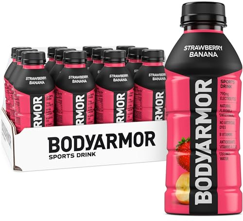 BODYARMOR Sports Drink, Strawberry Banana Electrolyte Drink, 16 Oz (12 Pk)