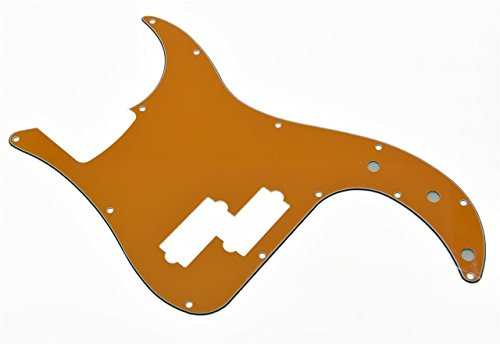 KAISH 13 hål P basstil pickguard PB repplatta bas pickguard för USA/Mexiko precision P bas orange 3 lager