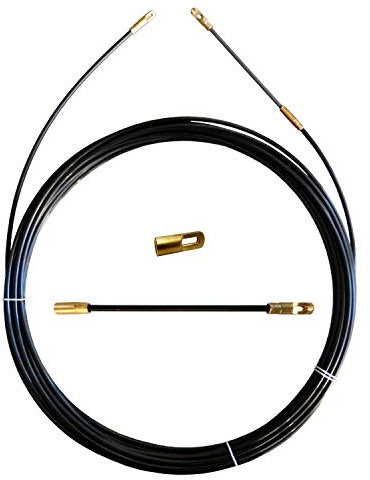 STAK SYB4-005 Guía pasacables de nylon, negra, Ø 4 mm, 5 metros, con terminales fijos