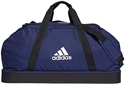 adidas Unisex Tiro Primegreen Bottom Compartment Duffel Bag, Team Navy/Black/White, L