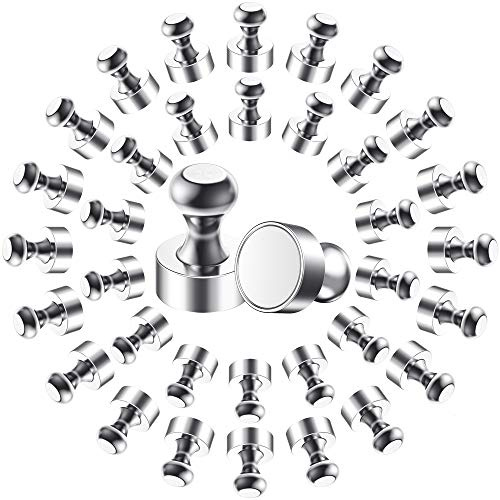 BUSATIA Magneti 36 Pezzi, Potenti Magneti con Impugnatura Calamità con Scatola per Stoccaggio, 12x16mm N52 Mini Magneti Calamite per Lavagne, Lastre Magnetiche, Frigo, ecc