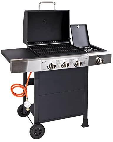 Gasgrill Gas Grill Grillwagen Barbecue BBQ 4 Flammen 12,6 kW 107x53x102 cm