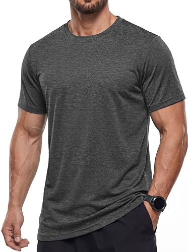 MAGCOMSEN Maillot Running Tee Homme à Manches Courtes de Sport Respirant et Séchage Rapide Basique pour Gym