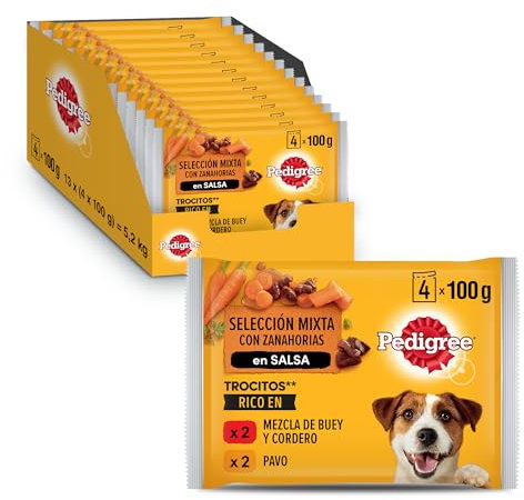 Pedigree Nourriture Humide pour Chiens Sélection de viandes Mixtes en Sauce Multipack 13 x 4 x 100 g