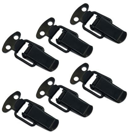 WeddHuis 6 Pièces Fermoir à Levier Loquet à Ressort Verrou de Caisse pour Boîte à Outils Tiroir Armoire (45.7 x 20.5 mm)