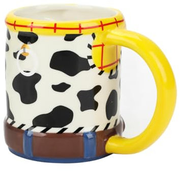 Bioworld Toy Story Woody Outfit 12 Oz Sculpted Ceramic Mug, Toy Story Woody Outfit, Taglia unica