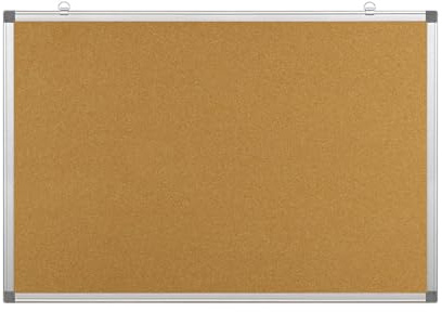 OFFICE PRODUCTS Tablón De Anuncios De Corcho De 150 x 100 cm, Marco De Aluminio, Ideal Para El Hogar y La Oficina, 1 Pieza,