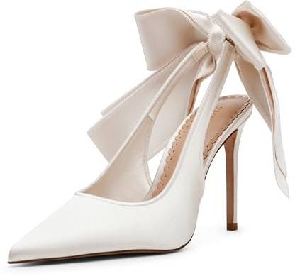 Steve Madden Women's Teacup Pump, Ivory Satin, 5 UK