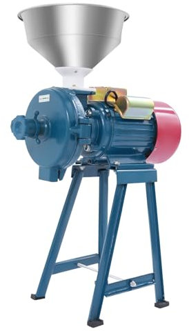 Mulino elettrico 2200 W 220 V Grano Grano Grano Macinino portatile ad alta velocità, per cereali, mais, paglia foraggio, erbe aromatiche, spezie, noci