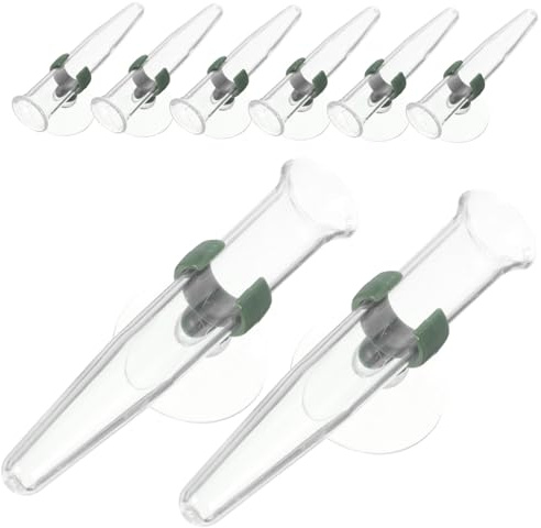 Luxshiny Tubos para Flores Ventosa para Arreglos, Plástico Transparente, Paquete De 8 Unidades, Tubos De Agua Nutritiva para Conservación Floral Decoración y Floristería