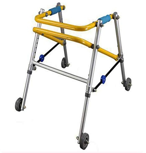 MYXJX Cadre de Marche, Cadre de Marche, Aide à la Marche for Enfants à 4 Roues, entraînement, Pliable, Cadre de Support auxiliaire Debout, réglage de la Hauteur Pliable(Medium (51.5cm)