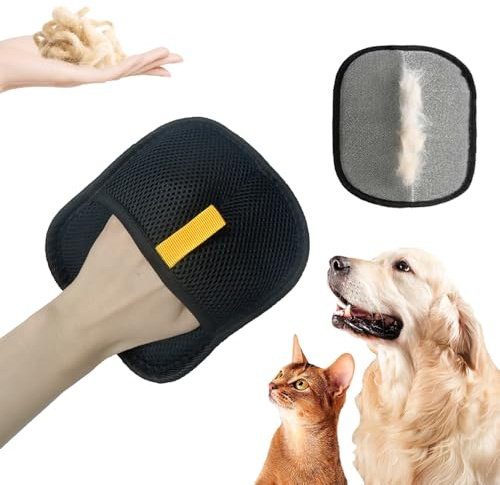 VOWOBEST Guanti per Rimuovere i peli di Animali,Guanti Lavabili Double-Face per la Cura dei Cani,rimozione Riutilizzabile dei peli di Gatti e Cani,Ideali per Cani Gatti,tappeti,divani,Letti e Vestiti