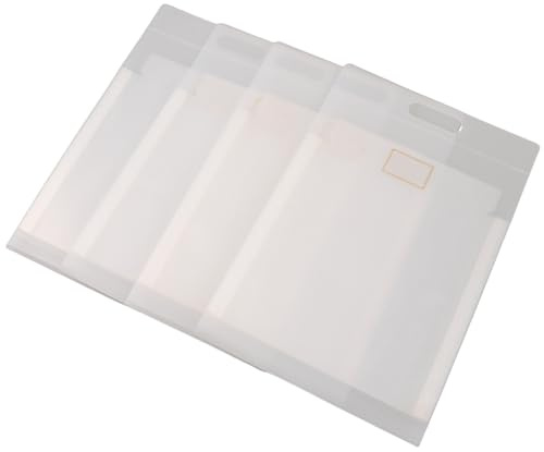 POPETPOP Organizer a Fisarmonica in Plastica A4 Espandibile da 4 Pezzi con Maniglia Portadocumenti per Ufficio e Scuola Cartella Portadocumenti Compatta per Organizzazione File e