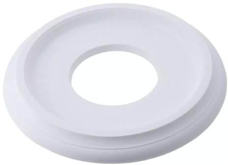 MuchLuckystar Medallón de techo de poliuretano blanco para lámparas, placa decorativa de 25 cm para ventiladores de techo y candelabros, roseta a prueba de humedad con instalación