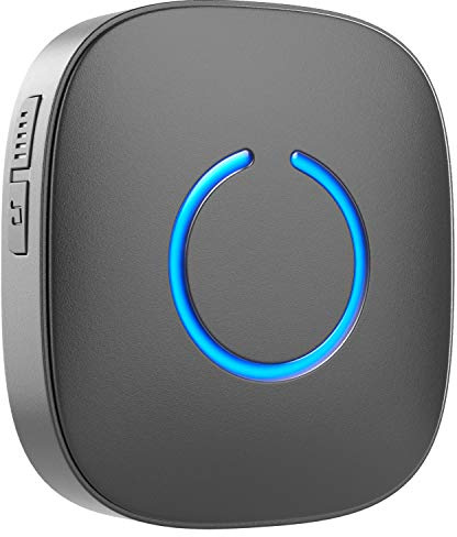 STARPOINT Extra Add-On Plugin Receiver for the STARPOINT Expandable Wireless Multi-Unit Long Range Doorbell Chime Alert System, Model LR, Scratch Resistant Matte Black