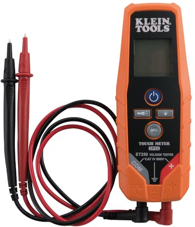 Klein Tools ET250 Voltage Meter, AC/DC Tester, Digital Multimeter, Low Voltage Tester with Batteries