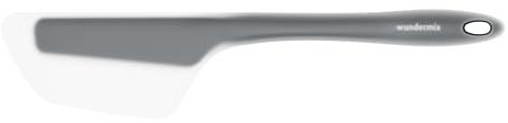 Wundermix - FlexiSpatel® Flexibler Silikon-Spatel (34cm) • Spachtel ideal für deine Küchenmaschine • Zum Entleeren des Mixtopfs • Farbe: Grau