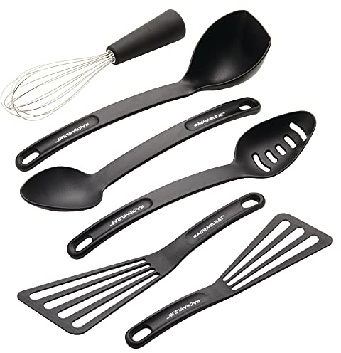 Rachael Ray Tools and Gadgets Kitchen/Cooking Utensil Set, 6 Piece, Black