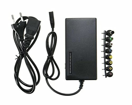 Universale Alimentatore 120W Caricabatterie PC Portatile Caricatore Adattatore per Notebook Laptop Completo di 8 diversi adattatori Regolazione di tensione manuale 12V 15V 16V 18V 19V 20V 24V