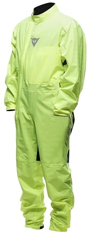 Dainese - Ultralight Rain Suit, Tuta Antipioggia Impermeabile e Antivento, Ultra Leggera, Ripiegabile, Tuta Antipioggia per Moto, Unisex, Giallo Fluo, XXXL