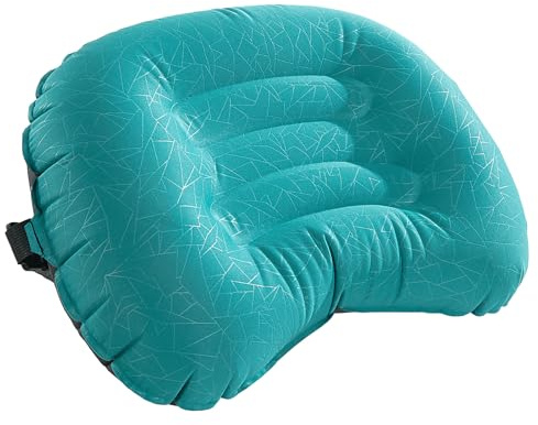 HOMBYS Beach Pillow Inflatable Camping Pillow Pool Pillow-Won’t Blow Away on Windy Beaches, Soft & Durable, Foldable and Portable, with Straps and Sandbag.(Blue, 17x12.6x4.7)