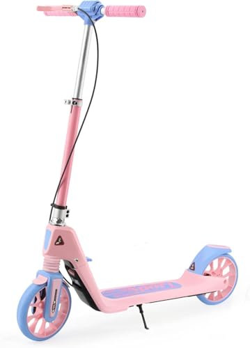 Y-RAIN Roller Scooter für Kinder ab 5 Jahren und Erwachsene bis 100KG mit Stoßdämpfungssystem und breiteren Reifen 200MM große Räder und ABEC 7 Kugellager