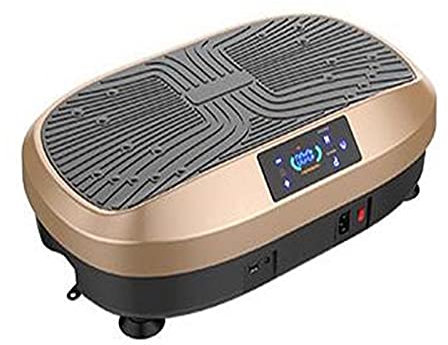 JDSHFEN Placas eléctricas vibratorias, máquina de Placas vibratorias con Altavoz Bluetooth, Control Remoto, 2 Bandas de Resistencia, Entrenador físico por vibración para Bajar de Peso y Cuerpo