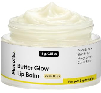Masofta Shea smör läppbalsam med Kojic syra, Alpha Arbutin & Shea smör för mjuk, sprickfri & klar läppar, SPF 30 PA++, För män & kvinnor, 15 g/0,52 oz