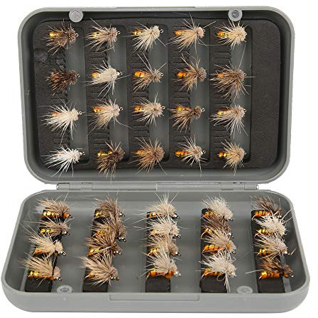 40pcs Fly Fishing Lure Hand Tied A6 Fly Fishing Lure High Carbon Steel Hooks Artificial Fishing Lure Bait Suitable for Ocean Boat Fishing, Ocean Rock Fishing, Ocean Beach Fishing