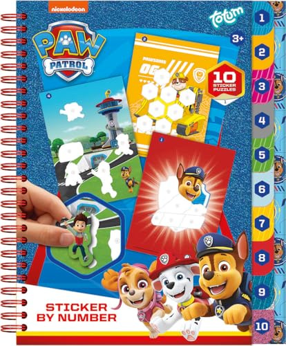 Totum PAW Patrol klistermärke op nummer Boek