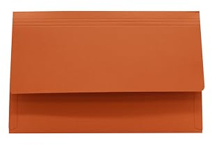 Legal Filing - Ref 713658 3/4 Flap Pocket Wallet, Box of 50, Made from 315gsm Strong Recycled Manilla, Will Hold A4 & Foolscap Documents, 36.5 x 24 cm in Size, Orange